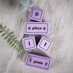 Leylak Renkli Anı Küpü - Doodle Serisi - Görsel 3