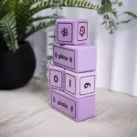 Leylak Renkli Anı Küpü - Doodle Serisi - Görsel 2