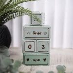 Yeşil Renkli Anı Küpü - Doodle Serisi - Görsel 3